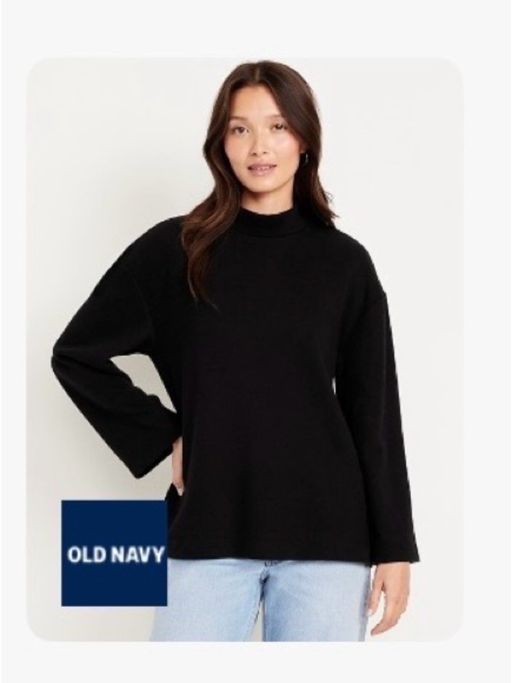 Old Navy Black Mock Neck Sweatshirt